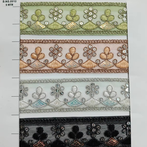 Estilo de negocios ecológico de encaje bordado floral colorido para bolsos, regalos, zapatos, ropa - Product Image 1