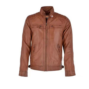 Dernière Tendance Hiver : Blouson Bomber en Cuir Col Montant avec Logo Personnalisé, Style Urbain, Collection 2026 - Product Image 4
