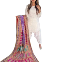 Vente chaude Nouveau Design Indien Pakistanais Femmes Châles Foulards Soie Numérique Imprimé Miroir Brodé Châles Pour Dames