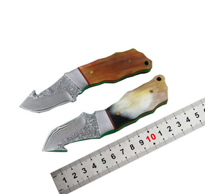 Cuchillo de cocina de hoja fija de acero de Damasco forjado con mango de madera Proveedor de logotipo personalizado OEM de Pakistán - Product Image 4