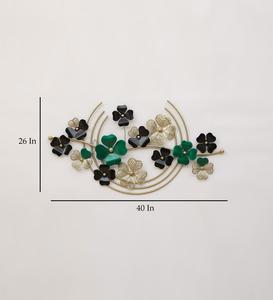 Art mural en métal au design moderne fait à la main nouveau motif de fleurs pour le bureau et la chambre à coucher ornements muraux décoratifs en vente - Product Image 2