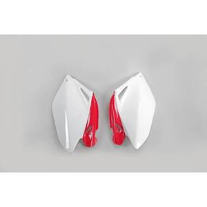 Per Honda CRF 250R 2006-2009 da Dirt Bike parti bianco-rosso CNC pannelli laterali in plastica ABS e PC materiali di tipo leggero Air Shipping - Product Image 1
