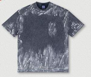 Wholesale Custom Vintage <b>Tie</b> Die t-Shit Washed Drop Shoulder Short Sleeve Oversize 100% Cotton Unisex Acid Wash T-shirt - Product Image 5