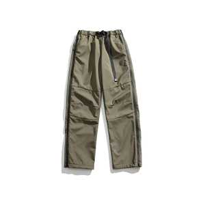 Pantalones casuales de poliéster 100% para hombre, pantalones de chándal con ajuste holgado personalizado y patrón recto de cintura elástica media - Product Image 2