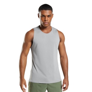 Camiseta sin mangas de gimnasio personalizada de alta calidad para hombre, de punto, transpirable, de secado rápido, 100% algodón, estilo informal, logotipo de talla de Color personalizado - Product Image 1