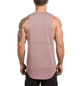 Camiseta sin Mangas de Algodón Personalizada de Alta Calidad con Diseño de Logotipo de Transferencia de Calor, Dobladillo Festoneado, para Gimnasio y Fitness para Hombre - Product Image 3