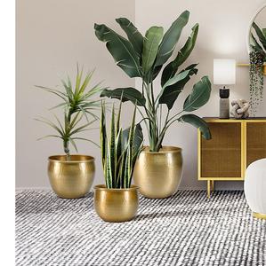 Maceta de Metal Hecha a Mano, Diseño Moderno, Maceta Decorativa para Flores, para Interiores, Exteriores, Jardín y Decoración del Hogar - Product Image 1