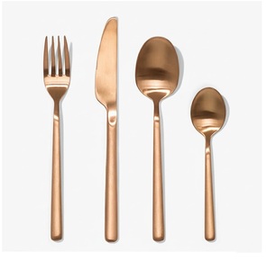 Juego de Cubiertos de Diseño Moderno de Tres Piezas, Acero Inoxidable con Mango Recubierto de Polvo, Precio de Mayoreo para Fiestas - Product Image 6