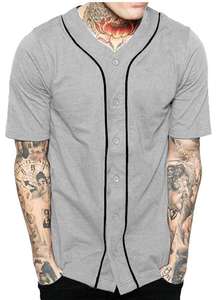 Custom Solid Baseball Jersey <b>Shirt</b> for <b>Men</b> Women Latest Design with Plain Short Sleeves Button T-<b>Shirt</b> Baseball Jersey - Product Image 5