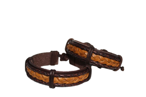 Premium Grade Genuine <b>Leather</b> <b>Bracelet</b> with Premium Designed Handmade Genuine <b>Leather</b> <b>Bracelet</b> For Unisex Wear - Product Image 3