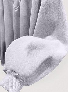 Femmes col en V surdimensionné USA sweats décontracté goutte épaule à manches longues hauts pullover 2025 chemise à la mode - Product Image 6