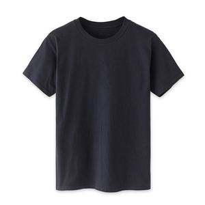 GAF 230g 100% coton épais surdimensionné t-shirt uni vierge personnalisé col haut épaule tombante noir t-shirt pour hommes - Product Image 4