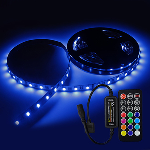 Remote kontrol <span class=keywords><strong>USB</strong></span> RGBW, lampu Strip <span class=keywords><strong>LED</strong></span> 5050 SMD fleksibel tembaga 60LED/m 12V <span class=keywords><strong>24V</strong></span> untuk langit-langit rumah pintar ruang tamu - Product Image 1