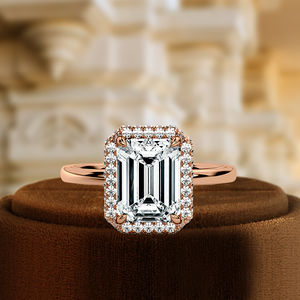 แหวนเพชรเพาะเลี้ยง 1 กะรัต ทรงเหลี่ยมมรกต แหวนแต่งงานแบบโซลิแทร์ รับรองโดย IGI ทองคำขาว 14k ของขวัญที่ดีที่สุดสำหรับเธอในวันพิเศษ - Product Image 3