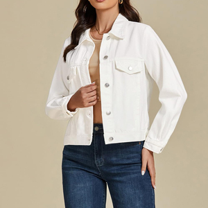 Veste en jean pour femmes Jean Fashion Loose Long Sleeve Denim Jackets Oversize Women's Slim Fit Denim Jeans Jacket - Product Image 4
