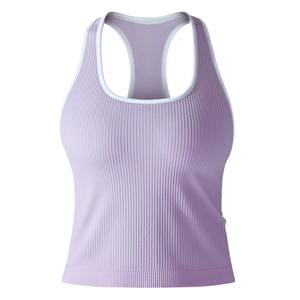 Top Deportivo Sin Costuras para Mujer, Cuello Alto, Bordado, Antigolpes, para Correr, Yoga, Fitness, Venta al Por Mayor Personalizada - Product Image 4