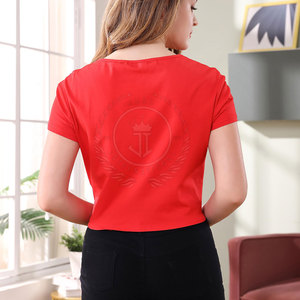 Camiseta Corta Informal de Verano de Algodón/Poliéster, Talla Grande, Alta Calidad, Venta al por Mayor de Fábrica - Product Image 3