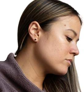 ต่างหูสตั๊ดสตรีสีดำธรรมชาติพลอยสปินเทล August birthstone เครื่องประดับทำด้วยมือน้อยที่สุดต่างหูเงินสเตอร์ลิง925 - Product Image 3