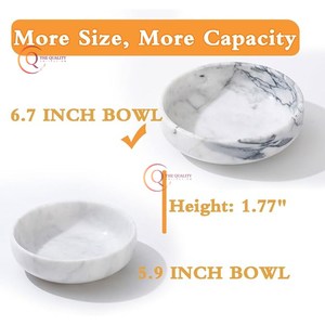 ชามเสิร์ฟสลัดผลไม้ทำจากหินอ่อนธรรมชาติสีขาวดีไซน์แฟนซีชามเสิร์ฟบะหมี่ญี่ปุ่น - Product Image 2