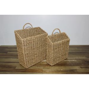 Panier de magazines tissé en jonc de mer de haute qualité Hot New Design fait à la main Accent de maison des usines du Vietnam - Product Image 2