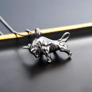 Joyería de cremación de acero colgante de urna forma de corrida de toros de acero inoxidable adornos de joyería de cremación para collar humano tamaño personalizado - Product Image 4