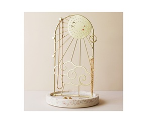 Recién llegado, soporte para joyería de Metal de hierro, soporte de exhibición de diseño Celestial Harmony Sunrise para anillos, collares, etc. - Product Image 3