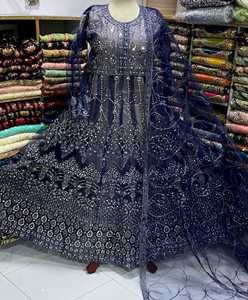 <b>Pakistani</b> Women's Embroidered Chiffon Fabric Lehenga Choli Wholesale Salwar Kamiz Partywear for <b>Eid</b> Collection - Product Image 5
