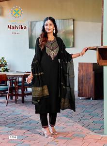 Elegancia vestir hermoso traje Venta caliente Vaticano seda Kurti pantalón y Dupatta bordado de lujo trabajo fabricante de la India - Product Image 2