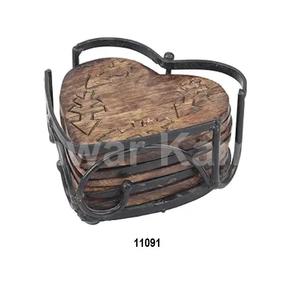 Juego de cobre puro de alta calidad de 4 piezas Posavasos de cobre redondo de diseño grabado - Product Image 6