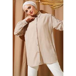 เสื้อเปลือกต้นกับแขนอินทรธนูสีเบจ - Product Image 1