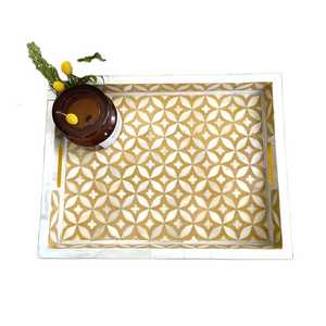 Acheter Plateau de Service Moderne Incrustation Résine et Assiette Décorative Vaisselle Décoration de Table Cuisine Restauration Utilisé Petit Déjeuner Dîner - Product Image 1