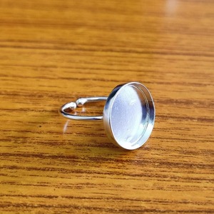 Genuine 925 Sterling Silver Bezel <b>Cup</b> Ring Round 6mm Blank Setting Adjustable 3mm to 40mm DIY Jewelry Base Cabochon Resin Ring - Product Image 6