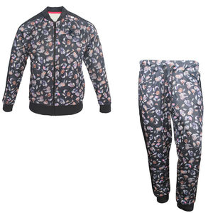 Haute qualité personnalisé Sublimation hiver Gym deux pièces ensemble survêtement hommes dernière conception survêtement 100% coton polaire coupe-vent - Product Image 1