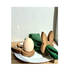 Anneau de serviette en bois floral fait à la main, écologique, design personnalisable, qualité restaurant moderne, décoration de table pour mariage, fête, maison - Product Image 1