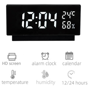 Chất lượng tốt giá rẻ. Điều chỉnh độ sáng ánh sáng ban đêm LED kỹ thuật số thông minh Máy tính để bàn đồng hồ báo thức - Product Image 3