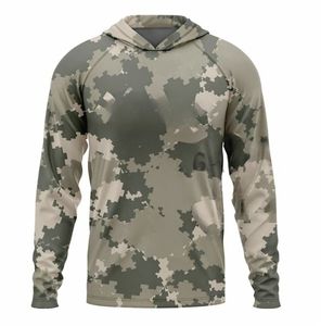 Vêtements de pêche camouflage personnalisés OEM, vente en gros de vêtements à capuche en polyester et spandex - Product Image 4