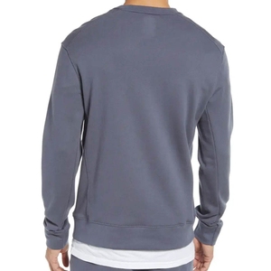 เสื้อสเวตเตอร์คอกลมของผู้ชาย XS เสื้อคอกลมมีบริการ OEM สีทึบพิมพ์ลายแบบเฉพาะปักลายเรียบย้อมสีล้วน - Product Image 5