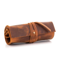 Sac de transport pour couteaux en cuir et 100% coton, imperméable et durable, avec bandoulière, personnalisable et portable