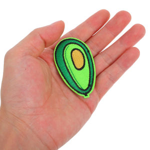 Parches Bordados Termoadhesivos con Motivos de Comida, Lindos Parches de Aguacate y Dulces en Tela de Sarga Verde para Sombreros, Ropa, Logotipo Personalizado - Product Image 3