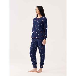 Conjunto de Salón de Manga Larga de Bambú Premium Personalizado para Mujer, Tejido de Punto Suave y Cómodo para la Temporada de Otoño - Product Image 4