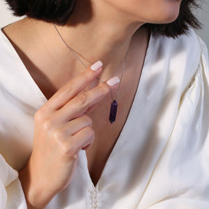Amatista piedra Natural Unisex COLLAR COLGANTE turco venta al por mayor joyería de plata esterlina para mujeres - Product Image 6
