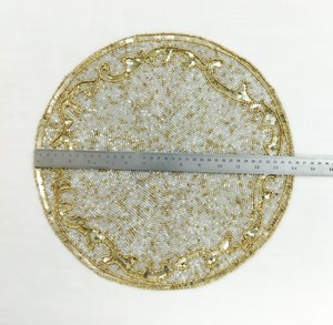 Handcrafted Luxury <b>Seed</b> Beads Placemats Intricate Embroidery Custom Design Eco-Friendly Table <b>Mats</b> for Home Wedding Halloween - Product Image 3