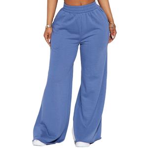 Pantalones de salón de algodón suave de ajuste relajado, pantalones de chándal holgados para mujer de fabricante OEM, pantalones de estilo holgado informales - Product Image 1