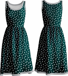 TrendyAttire mujer Vintage encaje gasa té-longitud sin mangas A-line cóctel fiesta Tank Top cuello redondo vestidos de diseño personalizado - Product Image 6