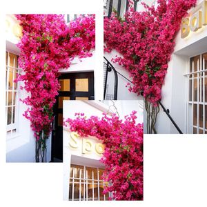 Customized Wedding Decor 3D <b>Roll</b> up Cloth Flower Walls Panel Backdrop Magnificent Pink Artificial Flower Garlands at Bulk Prices - Product Image 6