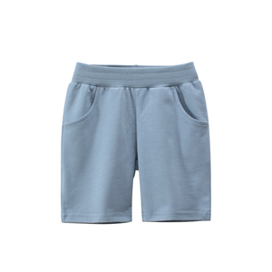 Vente en gros de shorts 100% coton pour enfant vêtements pantalons décontractés pantalons courts d'été unis cordon de serrage ample shorts respirants simples pour enfants - Product Image 4