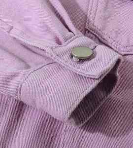 Chaqueta de mezclilla personalizada para mujer con botones de gran tamaño de alta calidad precio barato Impresión de transferencia de calor chaqueta de mezclilla regular para mujer - Product Image 4