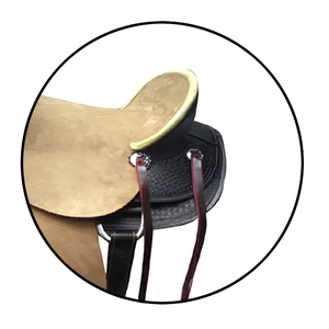 Ensemble de selle occidentale faite à la main avec collier de poitrine de bride d'équitation en cuir véritable conception usinée pour les courses de barils - Product Image 5