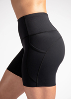 Shorts de Yoga Transpirables de Cintura Alta con Botones para Mujer, Corte Regular, Secado Rápido, Resistentes al Sudor, Control de Abdomen, Resistentes al Viento