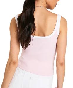 Camiseta sin mangas de diseño de alta calidad, ropa de moda personalizada de verano, sin mangas, precio bajo para mujer, cuello redondo, comodidad ligera - Product Image 2